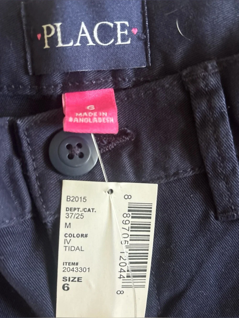 Children’s Place Girls Navy Blow Shorts School Uniform Stretch NWT Size 6
